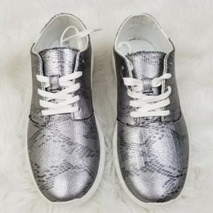 Vans Disco Python Shoes Silver Glitter Shoes 9 NIB